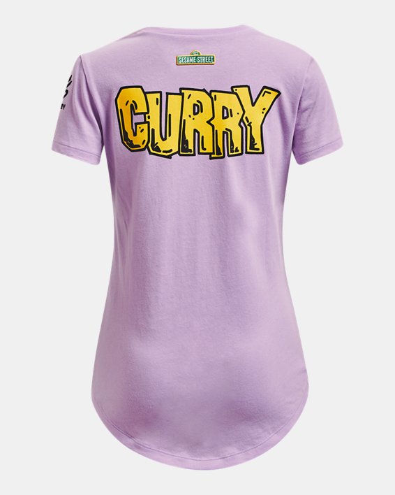 Girls' Curry Count Short Sleeve T-Shirt, Purple, pdpMainDesktop image number 1